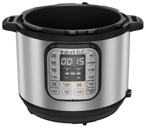 Multicooker Instant Pot 8 113006101, 1200W, 7.6 L, Vas otel inoxidabil, 13 programe, Pentru 8-12 portii, Functie Set and forget, Argintiu/Negru