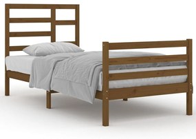 3105848 vidaXL Cadru de pat, maro miere, 90x200 cm, lemn masiv