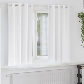 vidaXL Perdele cu perdele 2 pcs Alb pur 175 x 140 cm Poliester