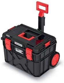 Valisa cu roti A, 40 cm, organizator, negru