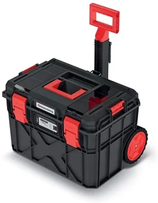 Valisa cu roti A, 40 cm, organizator, negru