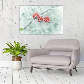 Tablou cu măcieșe înghețate (90x60 cm)