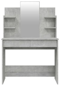 Set masuta de toaleta, gri beton, 96x40x142 cm Gri beton