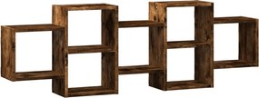 vidaXL Raft de perete, stejar fumuriu, 129x18x42 cm, lemn prelucrat