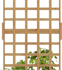 Outsunny Jardinieră cu spalier, ghiveci din lemn pentru plante cățărătoare, legume, 100 x 60 x 150 cm, natural | Aosom Romania