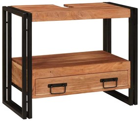 vidaXL Dulap pentru toaletă Maro 71 x 33 x 58 cm Lemn Solid de Acacia