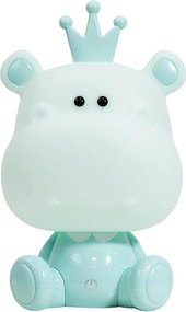 ONLI - Lampă de veghe LED reglabilă pentru copii PUPPIES LED/3W/230V 25 cm hipopotam/verde
