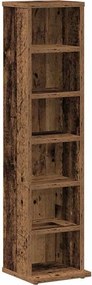 vidaXL Dulap CD-uri, lemn vechi, 21x20x88 cm, lemn compozit