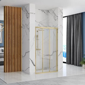 Rea Alex usi de dus 120 cm culisanta auriu periat sticla transparenta REA-K2501
