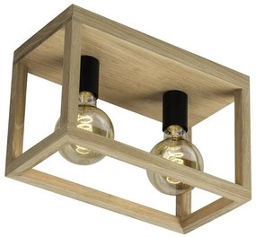 Spot-Light 9154274 - Plafonieră KAGO 2xE27/60W/230V stejar mat