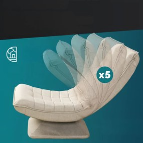 Șezlong ABERDEEN, 87x60x105cm, bej Casaria