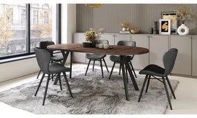 Masă extensibilă de dining ARTUR stejar/negru