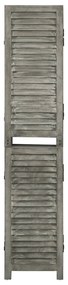 338576 vidaXL Separator cameră cu 5 panouri, gri, 179x166 cm, lemn masiv