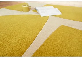 Covor galben ocru handmade din fibre reciclate 160x230 cm Romy – Asiatic Carpets