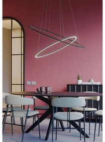 Redo 01-3343 - Lustră LED dimabilă LEO, suspendată pe cablu, 115 W, 230 V, neagră