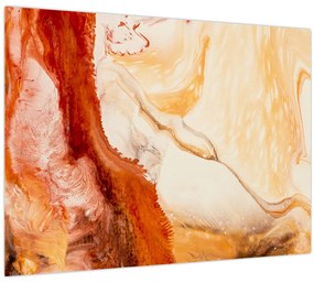 Tablou pe sticlă - Pictură abstractă (70x50 cm)