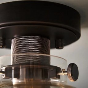 Plafonieră Endon 99106 URBAN 1xE27/10W/230V negru/transparent