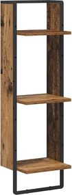 vidaXL Raft de perete Lemn Vechi 30 x 25 x 100 cm Lemn compozit