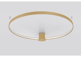 Thoro TH.223 - Plafonieră LED RIO, 30W, 230V, CRI 98, 4000K, Ø 55 cm, auriu