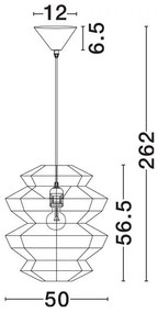 Lustra/Pendul design natural NUA negru