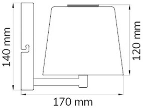 Wofi 4015.01.64.9000 - Lampă LED de perete GENK, dimabilă, LED/2W/5V, 2500 mAh