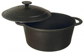 Oala din fonta Kinghoff KH 2254, 24 cm, 4 L, Acoperire antiaderență, Inductie, Negru