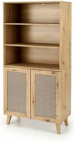 Biblioteca BORNEO, stejar artisan, PAL laminat, 80x40x173 cm