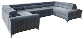 Colțar albastru extensibil/cu spațiu de depozitare (cu colț pe partea dreaptă/în formă de "U") Louis – ELTAP