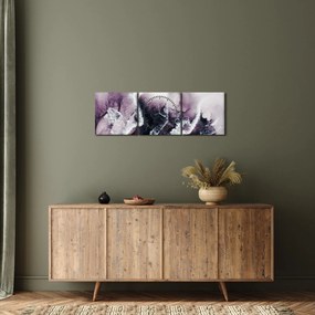 Tablou - Marmură violet N⁰2 (cu ceas) (90x30 cm)