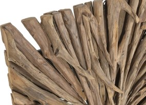 Aplică de perete din lemn de tec lucrat manual, natur, 130 x 50 x 10 cm, „Doullens”