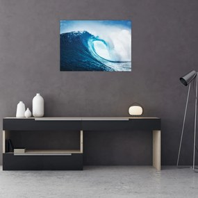 Tablou pe sticlă - Val oceanic (70x50 cm)