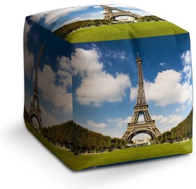 Taburet Cube Eiffel Tower, colorat