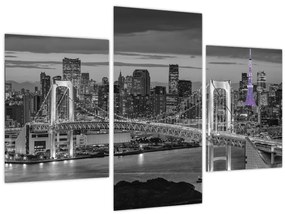 Tablou - Orașul mare cu turnul mov (90x60 cm)