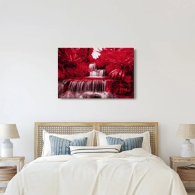 Tablou - Cascade indoneziene în roșu (90x60 cm)