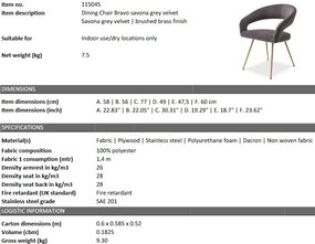 Scaun design elegant LUX Bravo, savona gri 115045 HZ