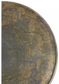 Măsuță de cafea în culoarea bronz rotundă din metal ø 67,5 cm Babina – Light &amp; Living