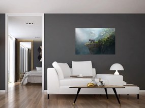 Tablou - Elefant în vârful Taj Mahalului (90x60 cm)