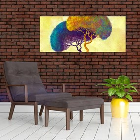 Tablou - Copaci în deal (120x50 cm)