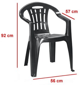 Set mobilier de grădină Malisa 4+1, grafit