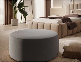 Pat maro deschis tapițat cu spațiu de depozitare cu somieră 90x200 cm Lamica – ELTAP