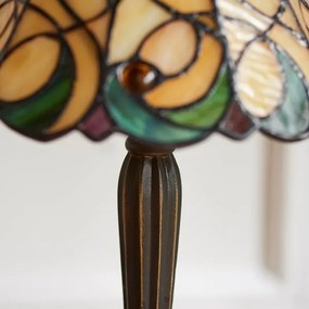 Endon 64196 - Lampă de masă Tiffany JAMELIA, 1xE14/40W/230V, diam. 20 cm