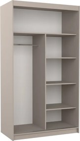Dulap cu uși glisante ESTI – cu oglindă – 120x59x215 cm – Cașmir