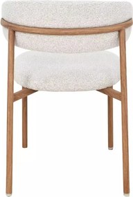 Scaun tapițat Elton II 255 bej deschis/stejar