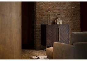 Dulap vinotecă cu aspect de lemn exotic în culoare naturală număr sticle 24, 100x100 cm Class - Dutchbone