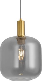 Lampă suspendată de design din alamă cu sticlă fumurie pentru sistem de șină monofazat - Iconic Zuzanna