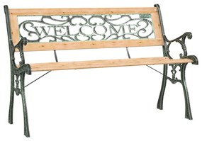 317118 vidaXL Bancă de grădină, 122 cm, lemn masiv de brad