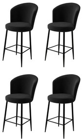 Set de scaune de bar Fora Black, 4 buc., 4 buc