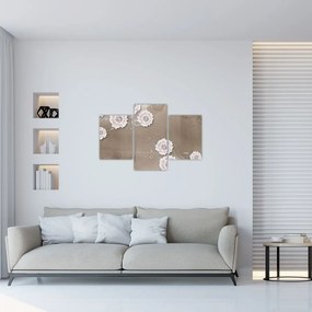 Tablou - Draperie cu flori (90x60 cm)