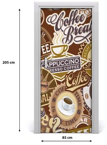 Autocolante pentru usi zicale Café