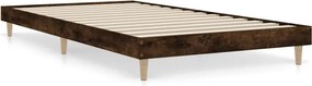 vidaXL Cadru pat fără saltea stejar fumuriu 100x200 cm lemn prelucrat